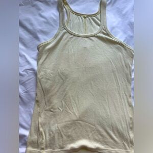 Light yellow lululemon cotton tank